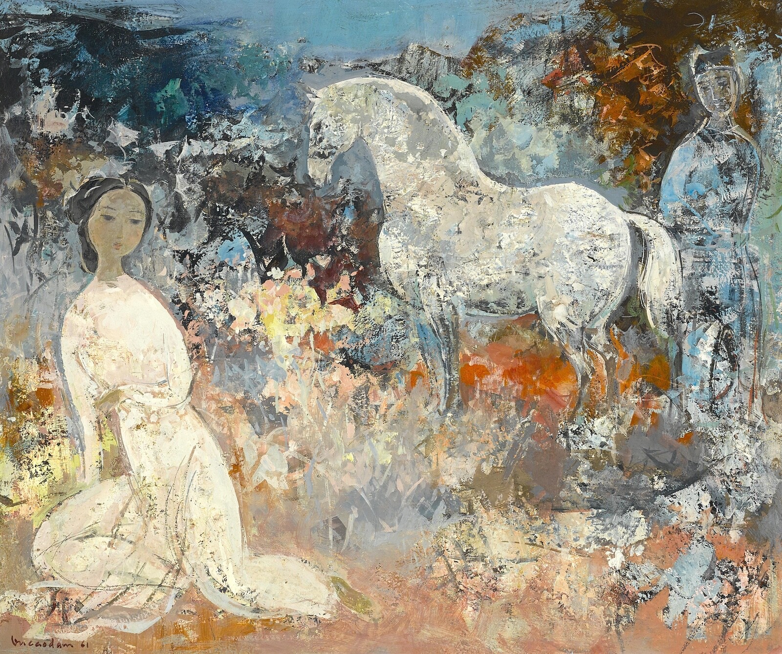Vu Cao Dam : The White Horse : Archival Quality Art Print 13x19 Vu Cao Dam : The White Horse : Archival Quality Art Print 13x19