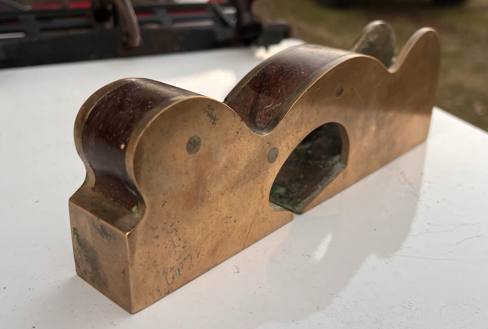 Antique Brass Rosewood Infill Shoulder Plane 