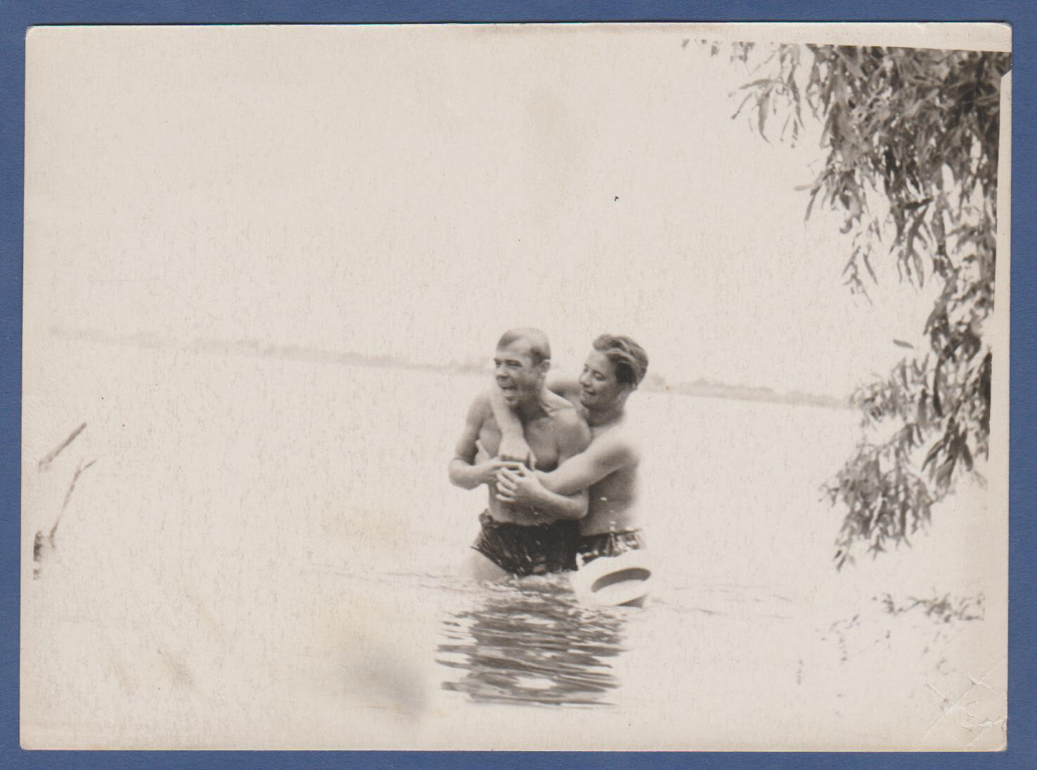 Handsome Guys Hugging, Naked Torso Attractive Young Men Male, Vintage Photo USSR