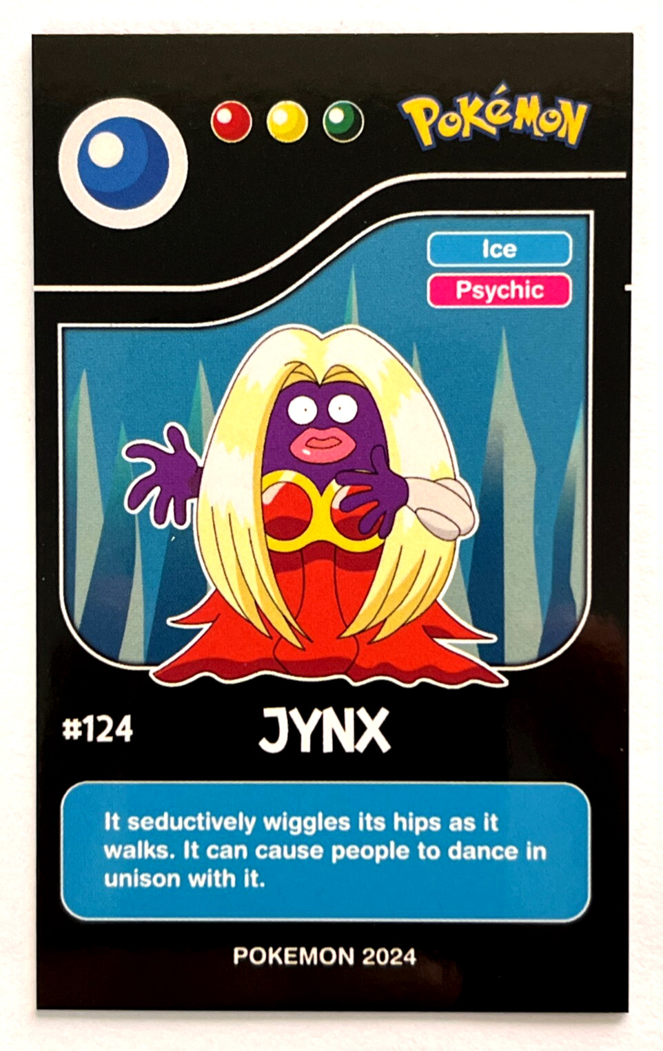 2024 POKEMON POKEDEX BLACK Card #124 JYNX Kanto Peru Edition