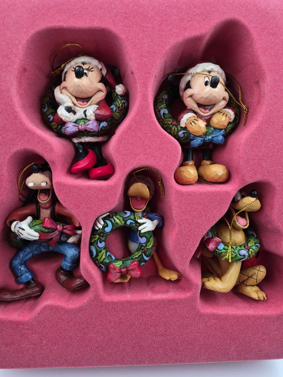 Mickey and Friends Holiday Ornament Set of 5 Jim Shore Enesco Original Box Rare Mickey and Friends Holiday Ornament Set of 5 Jim Shore Enesco Original Box Rare