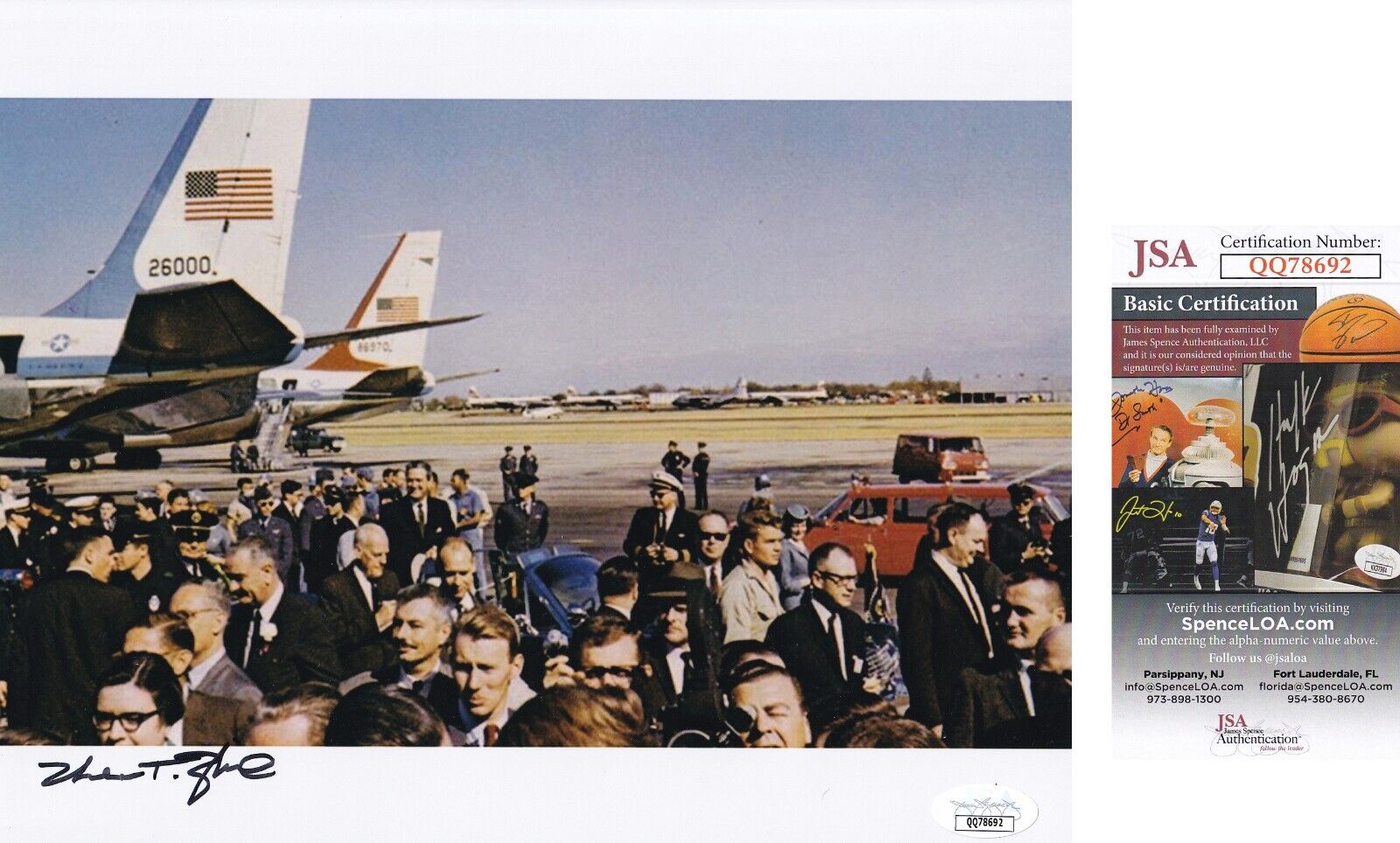 Kennedy Assassination JFK Related:Secret Service Agent C.Zboril JSA SIGNED PHOTO
