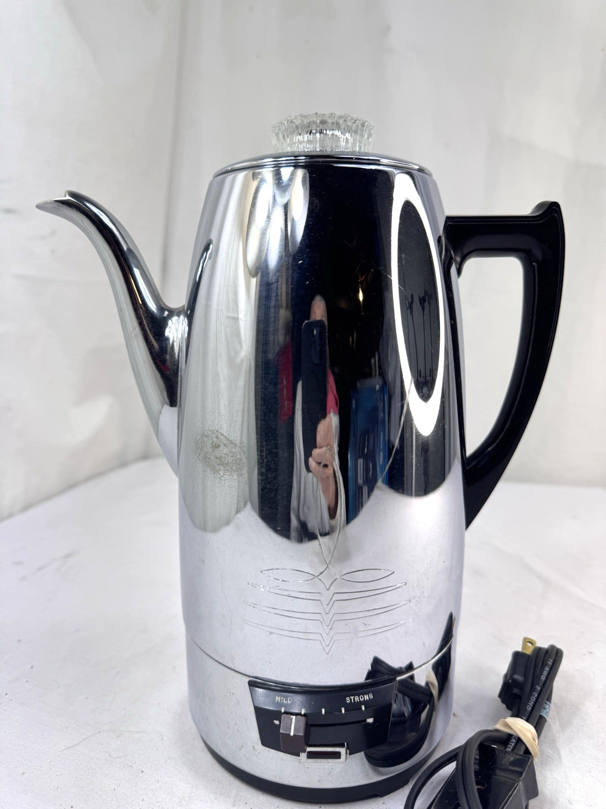 NEW Vtg Universal Coffeematic 8 C Coffee Percolator C4408 Automatic Glass Top FS