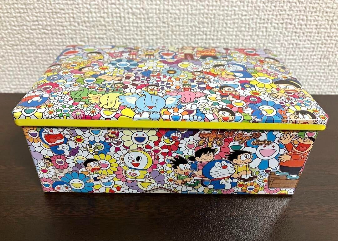 Takashi Murakami Doraemon Exhibition 2017 Kaikai Kiki Flower EMPTY Cookie Can JP