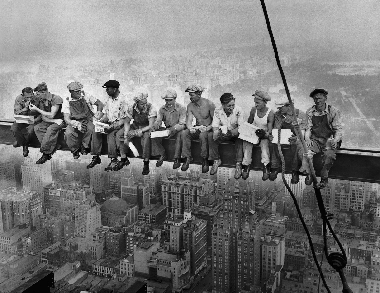 Ironworkers Lunch Atop Skyscraper 1932 Vintage Photo Reprint Wall Art Ironworkers Lunch Atop Skyscraper 1932 Vintage Photo Reprint Wall Art