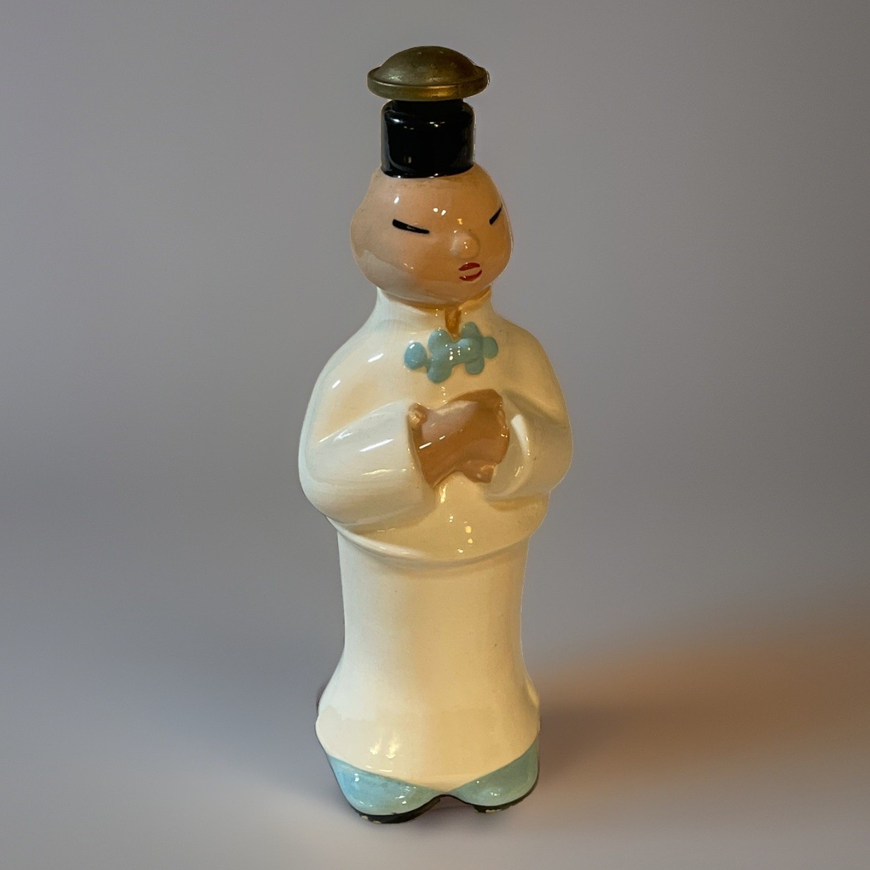 Vintage Chinese Man Cleminsons California Pottery Laundry Sprinkler Bottle Vintage Chinese Man Cleminsons California Pottery Laundry Sprinkler Bottle