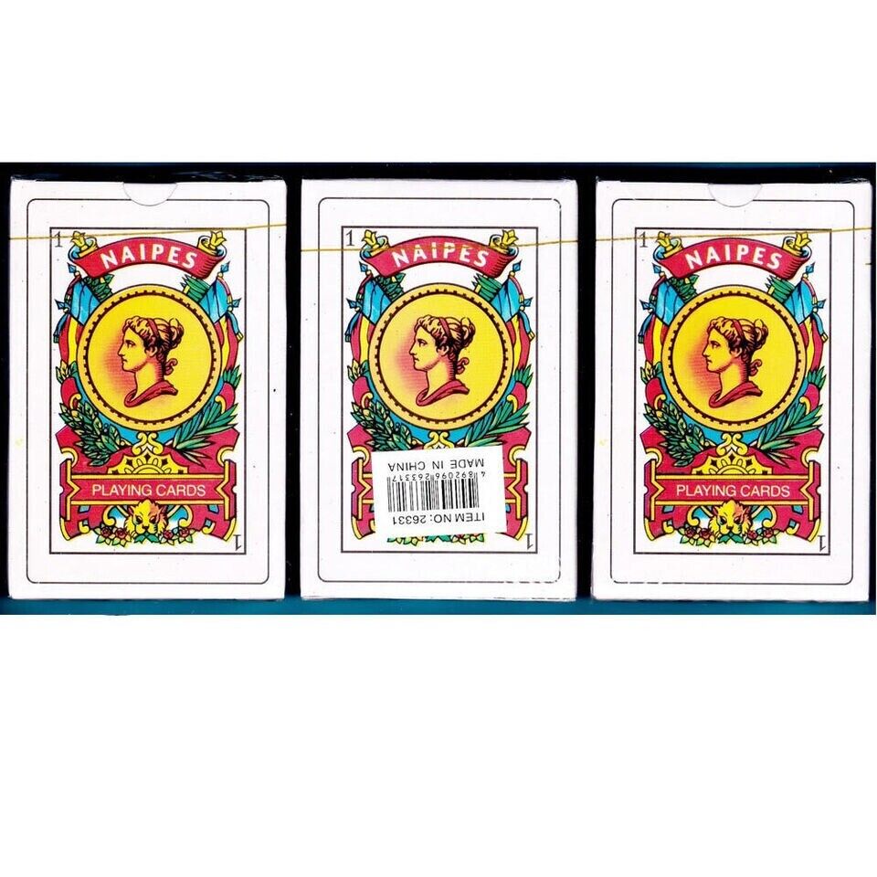3Pk Decks Spanish Playing Cards Baraja Espanola 50 Cards Naipes Tarot New Sealed