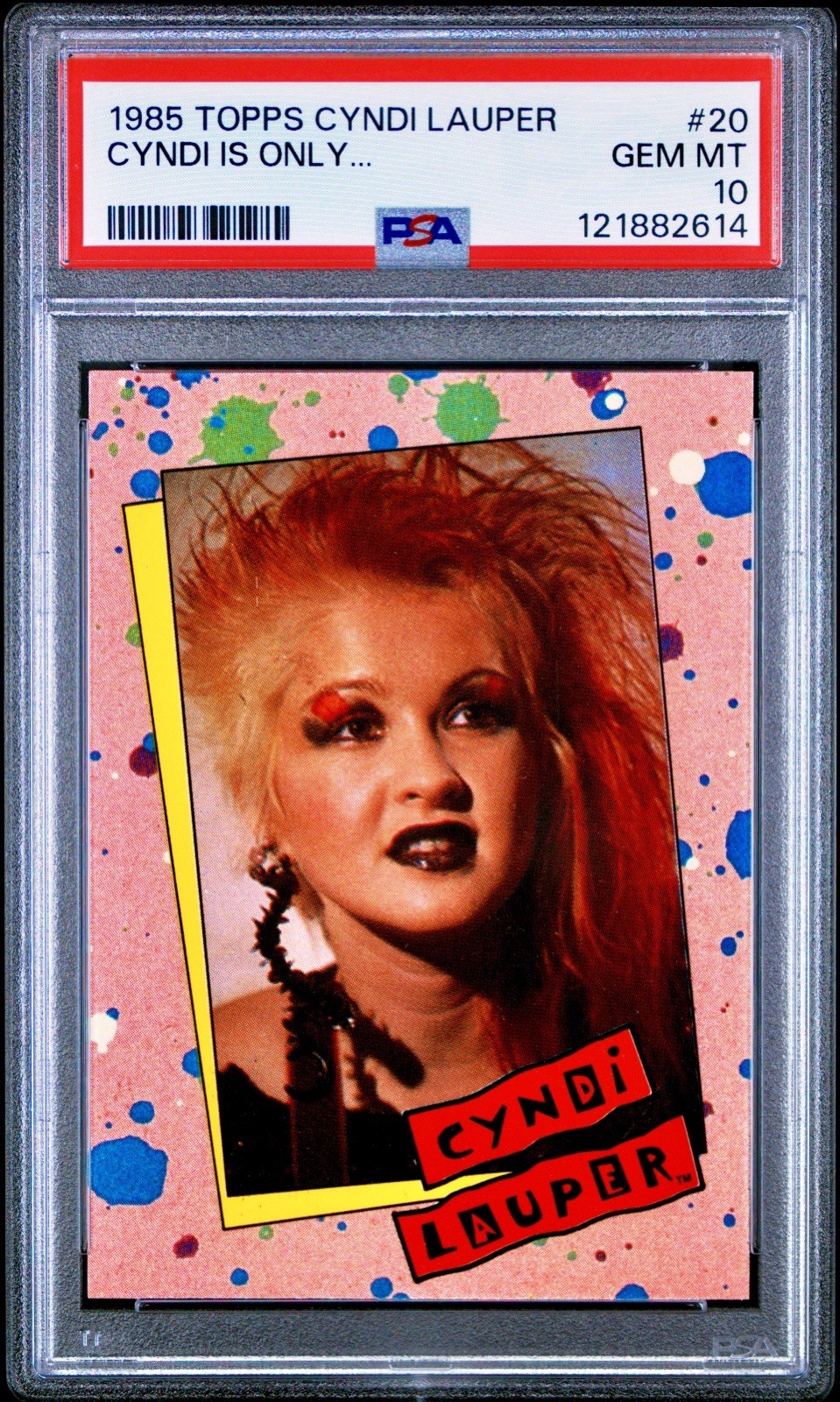 POP 1 PSA 10 RC Cyndi Lauper 1985 Topps 1st Edition Rookie Vintage 1980s Icon