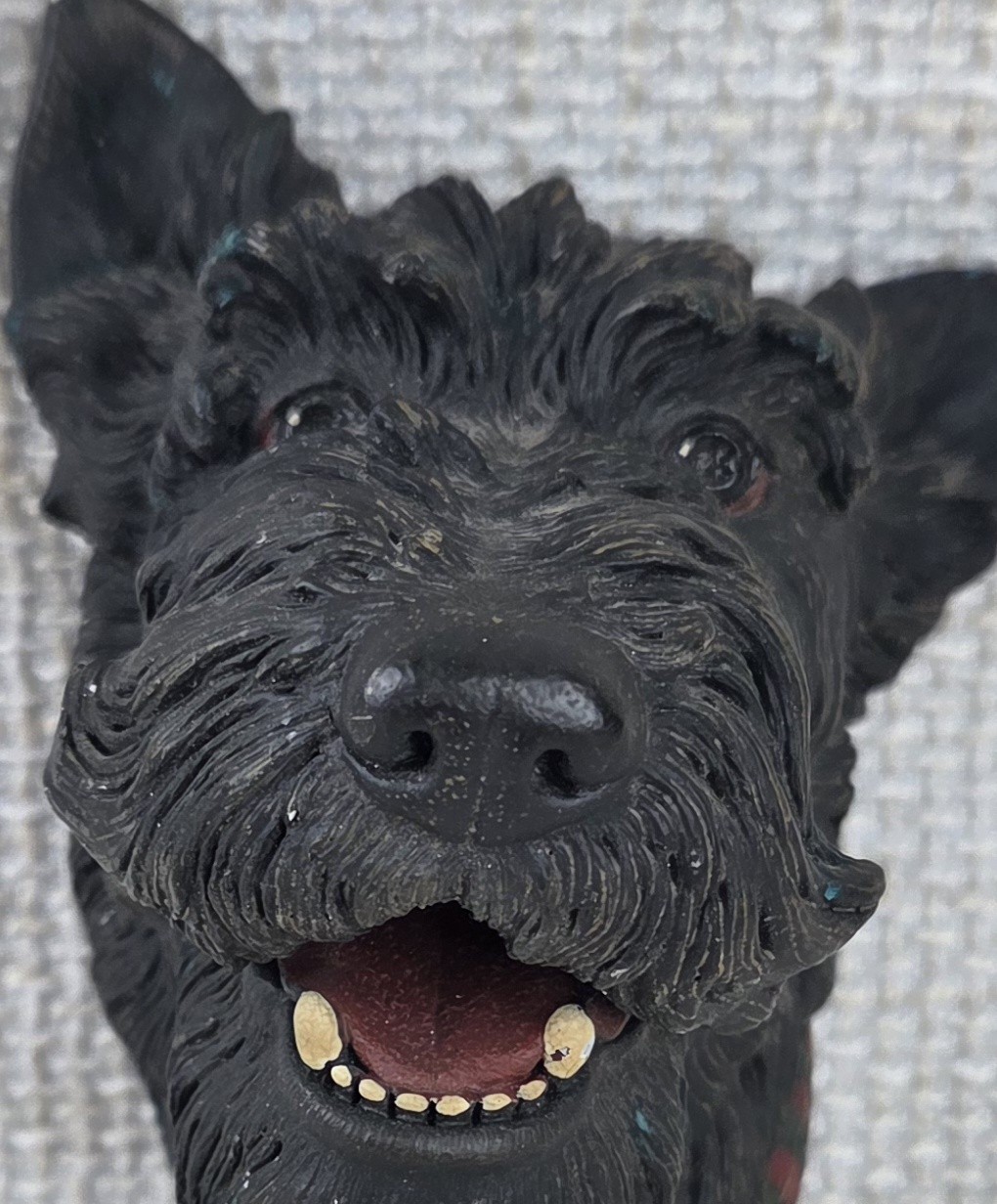 VTG Bossons Chalkware Bust MAC Scottie Dog Scottish Terrier Wall Plaque England