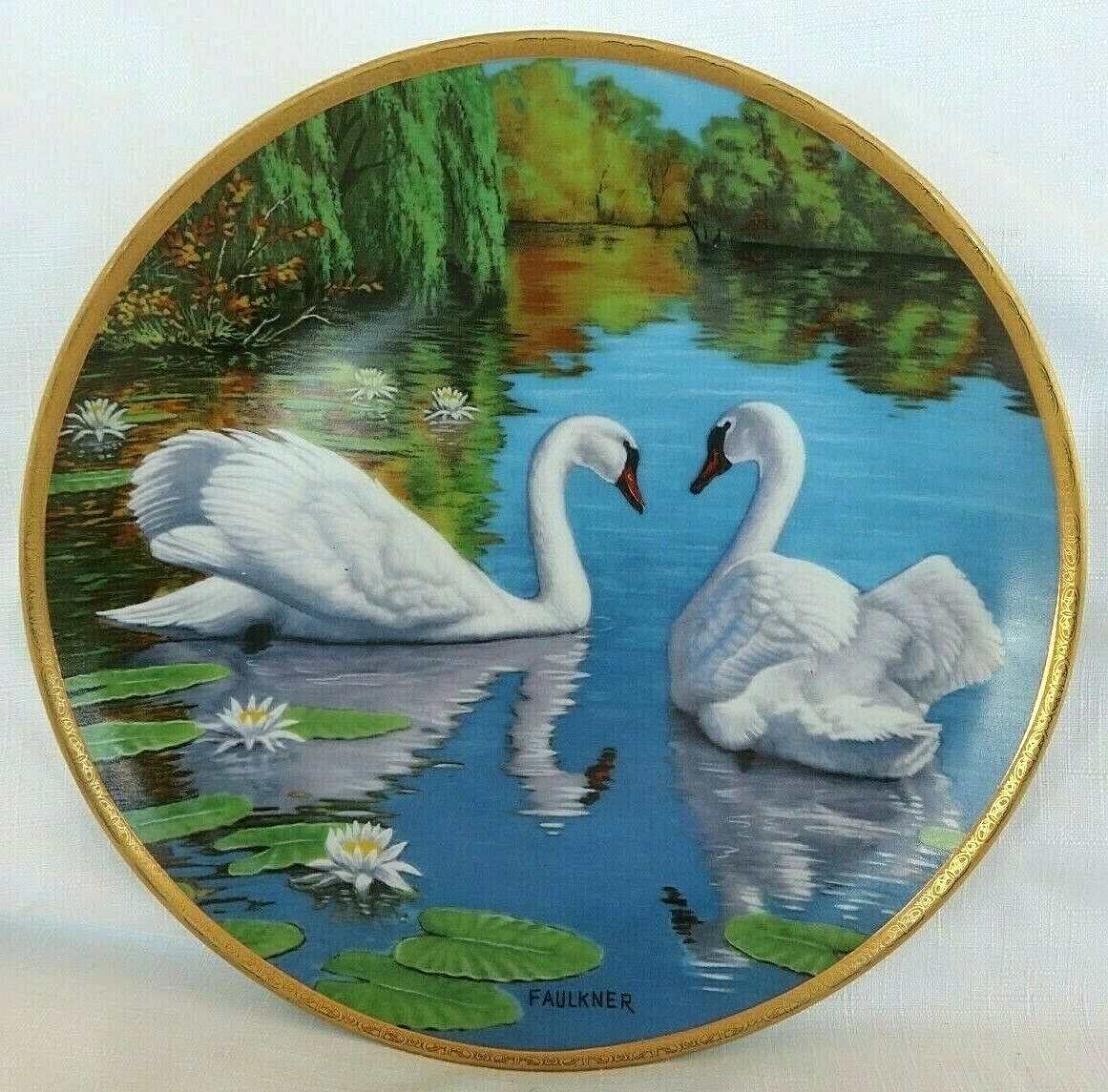 THE SWAN~James Faulkner Collector Plate~Elegant Bird Series Limited Edition 1988 THE SWAN~James Faulkner Collector Plate~Elegant Bird Series Limited Edition 1988