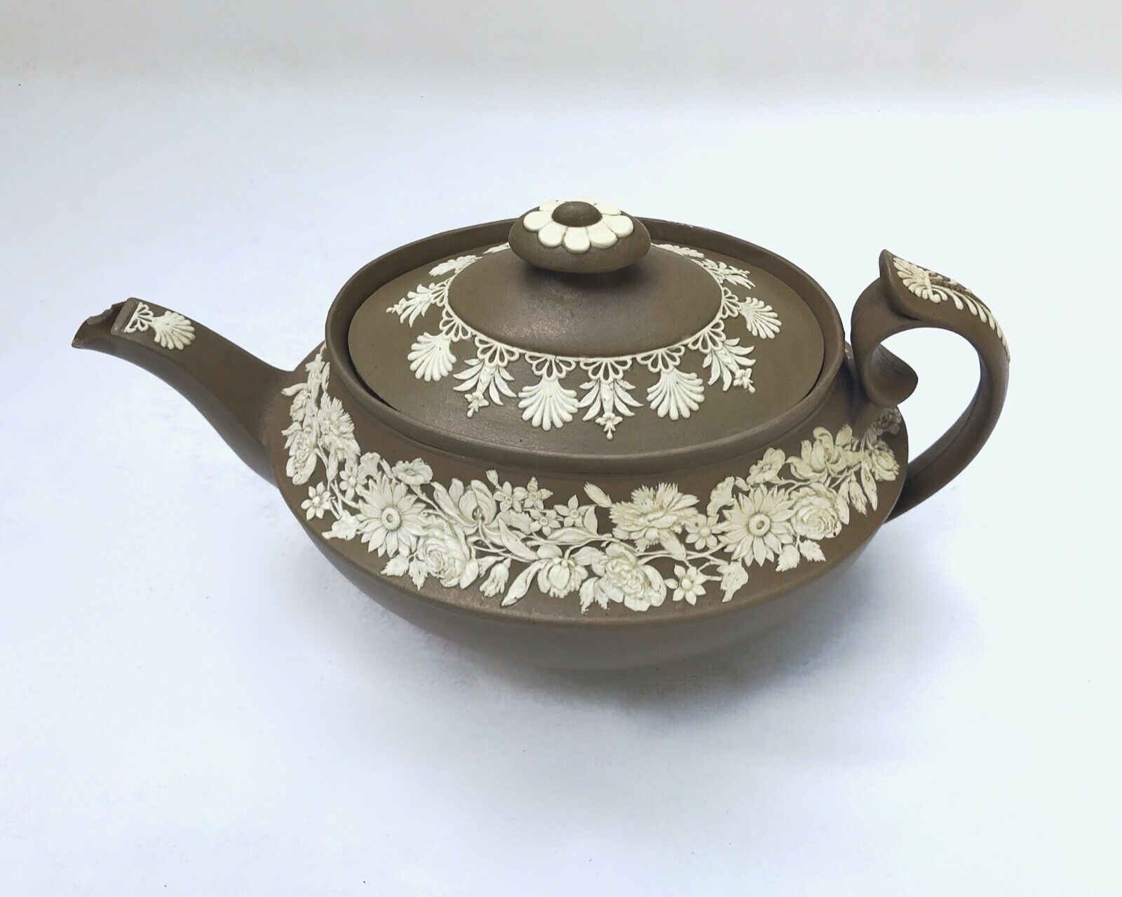 David Wilson Brown Stoneware Teapot, c. 1810