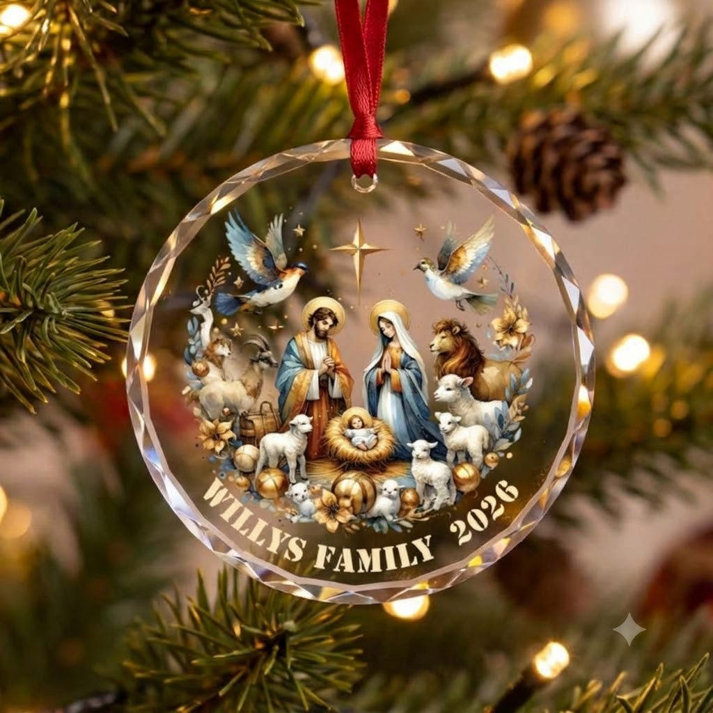 Nativity Ornament Holy Family Christmas Decor, Christmas ornament 2026