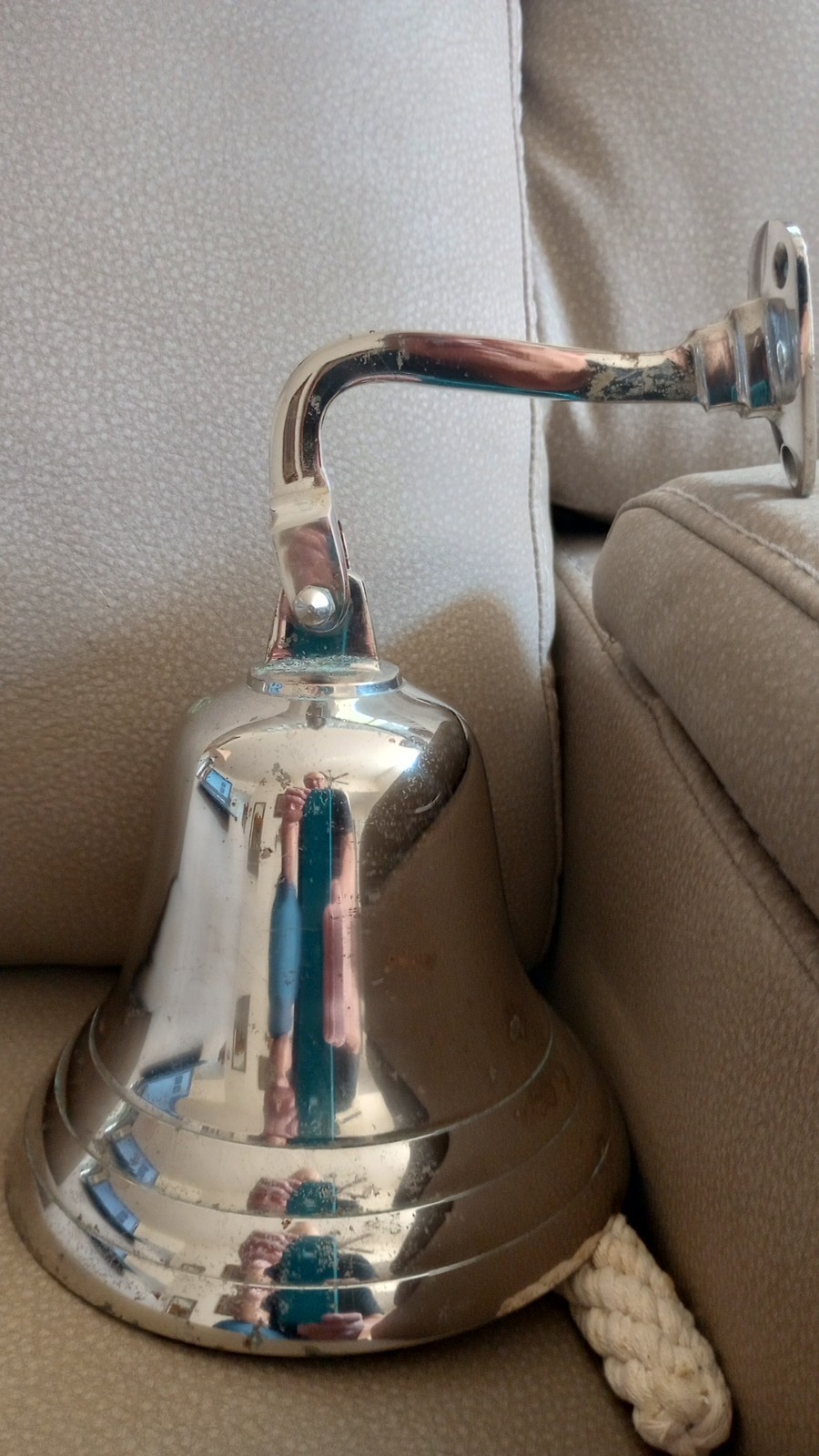ZAIN NAUTICAL MARINE BRASS / CHROME SHIPS BELL 6\