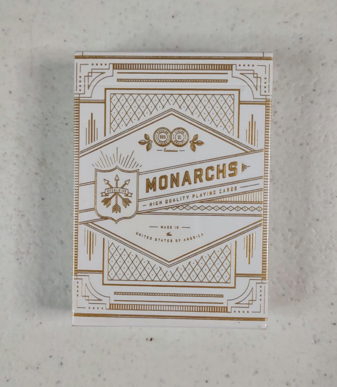 Monarchs Theory 11 White Gold High Quality Playing Card Deck 
