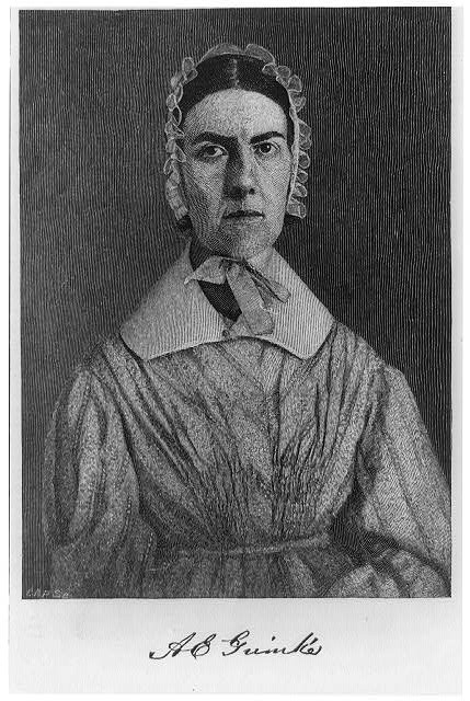 Angelina Emily Grimk� 1805-1879 Abolitionist Suffragist Portrait 1800s