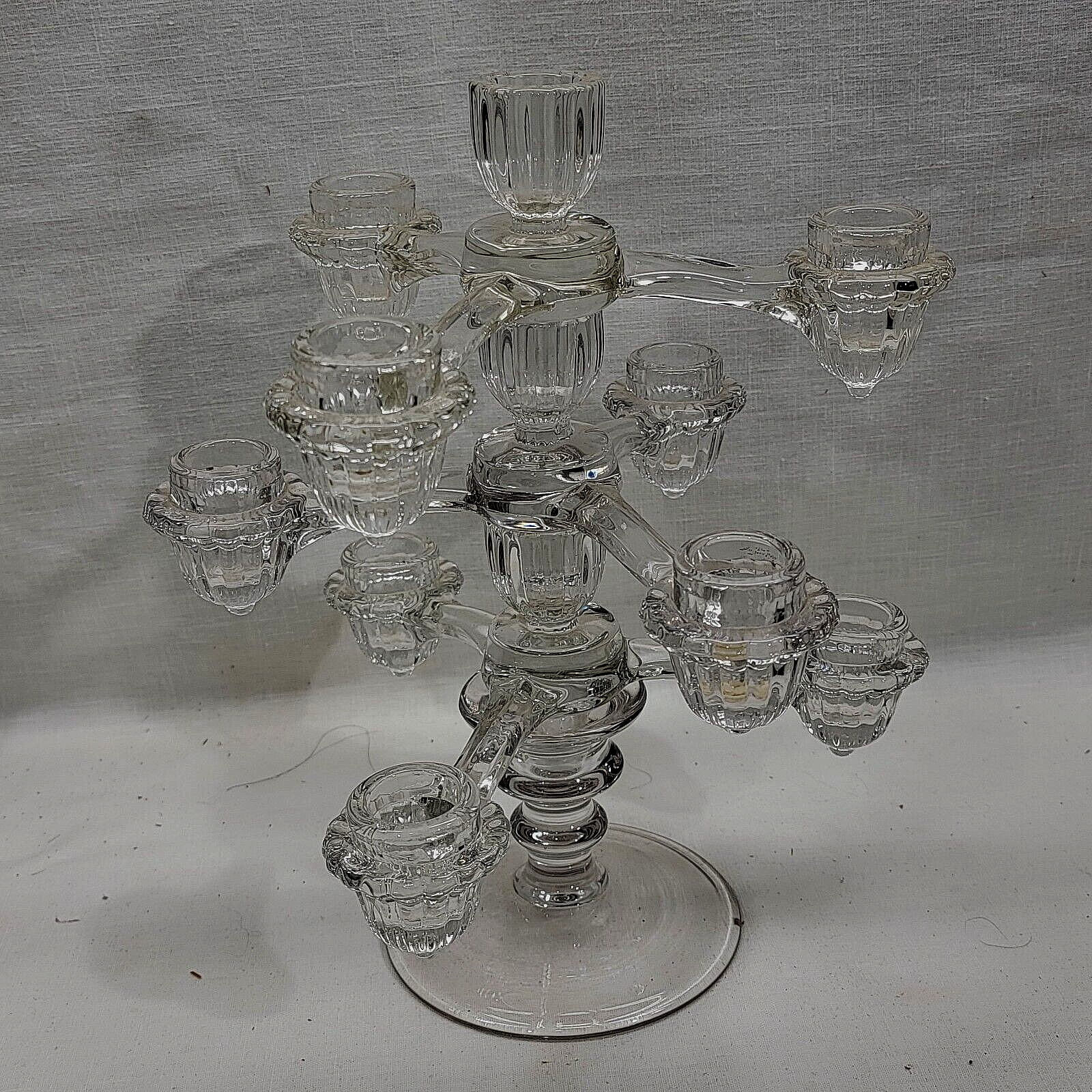 Cambridge 3 Tier 4 Piece Crystal 9 Element Candle Holder Centerpiece Cambridge 3 Tier 4 Piece Crystal 9 Element Candle Holder Centerpiece