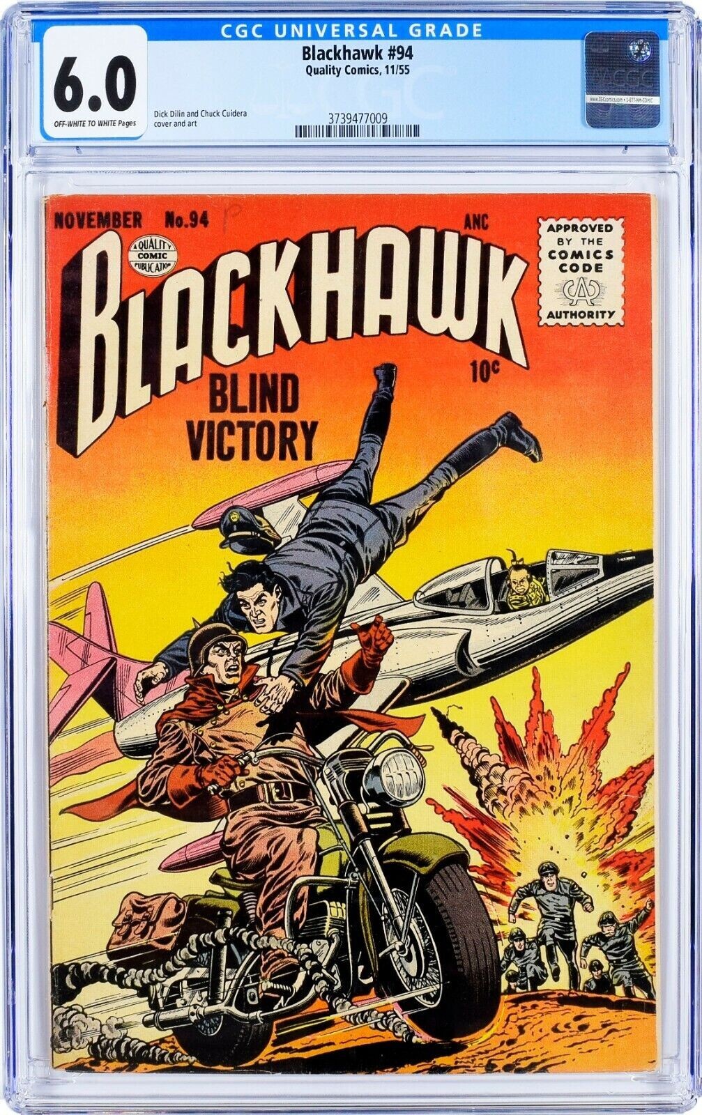 Blackhawk #94 (1955) CGC 6.0, Mint Case ⭑ The Web of the Black Widow