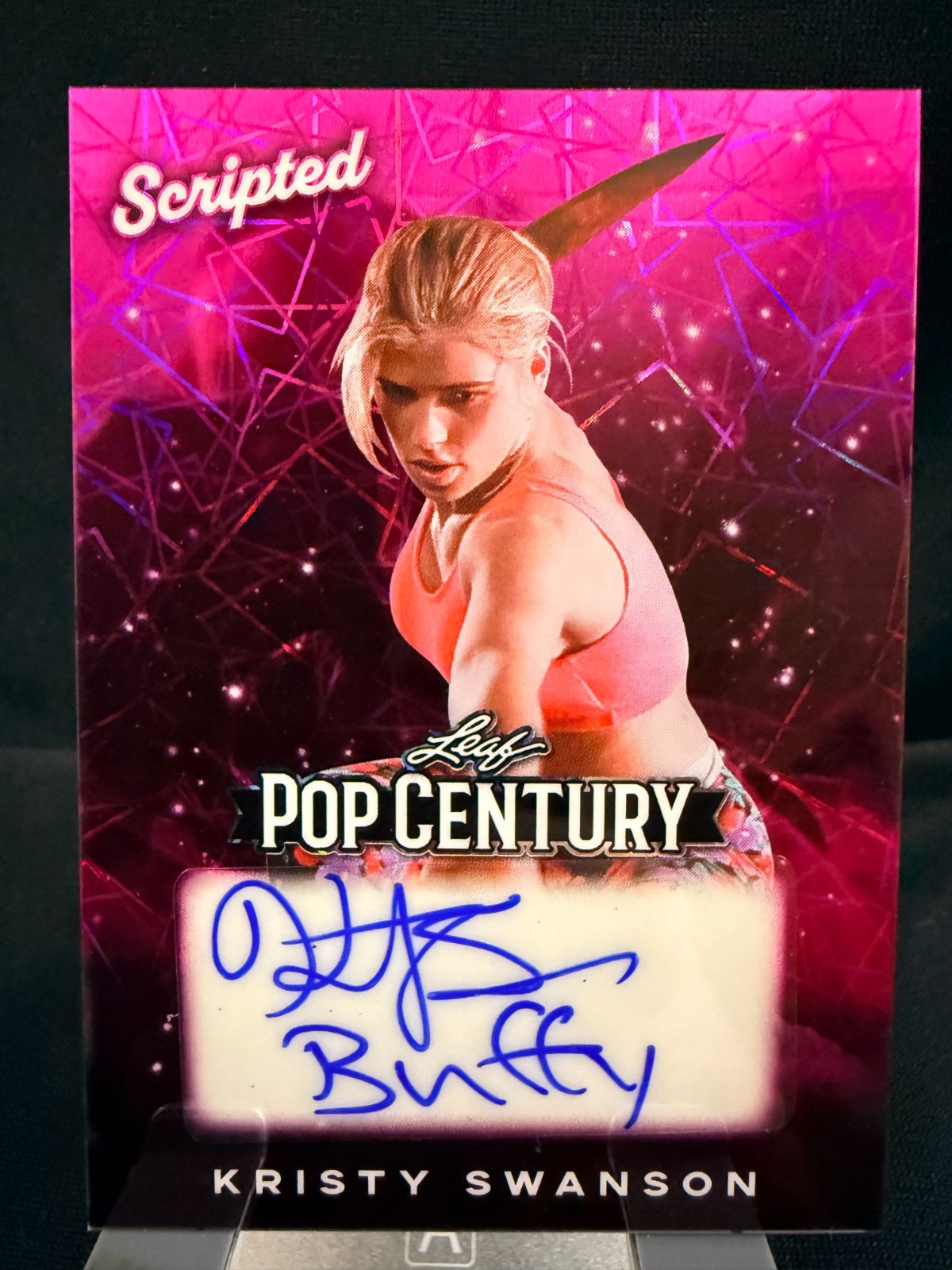 2026 Leaf Pop Century Scripted Kristy Swanson Red Auto 1/1 Inscribed \