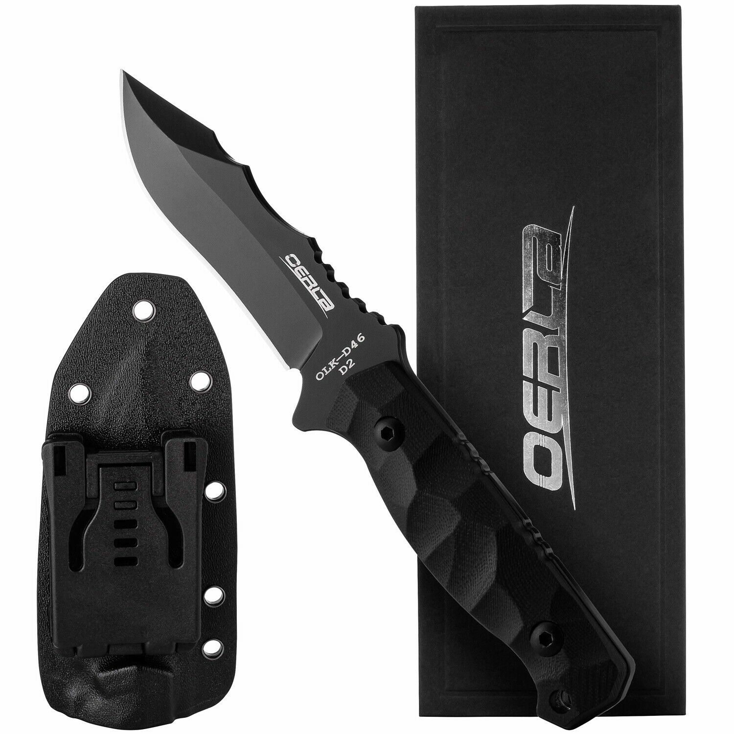 Oerla D2 steel Knife Outdoor Duty Fixed Blade  with G10 Handle and Kydex Sheath