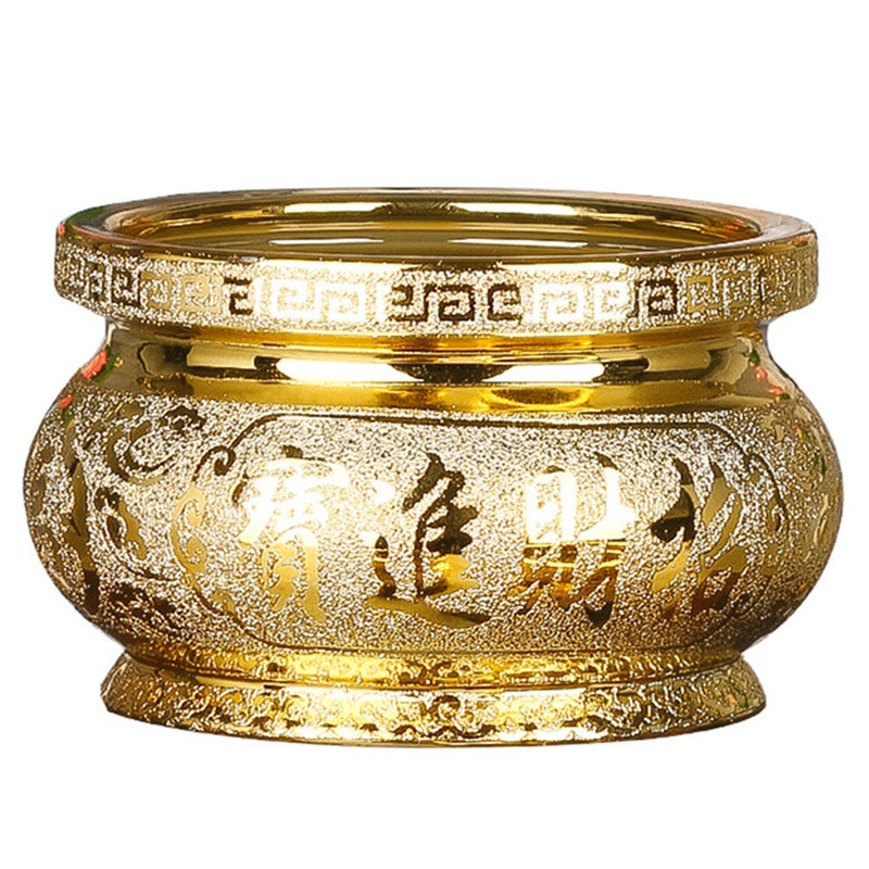 6.2inch Ceramics Wealth God Incense Burner Buddha Hall Worship Buddhist Supplies