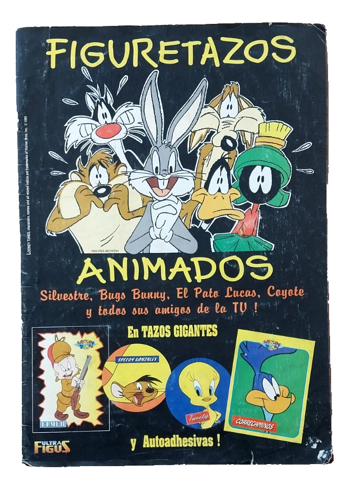 1995 Looney Tunes Figuretazos Ultra Figus Argentina Sticker Album Cartoon Tazos