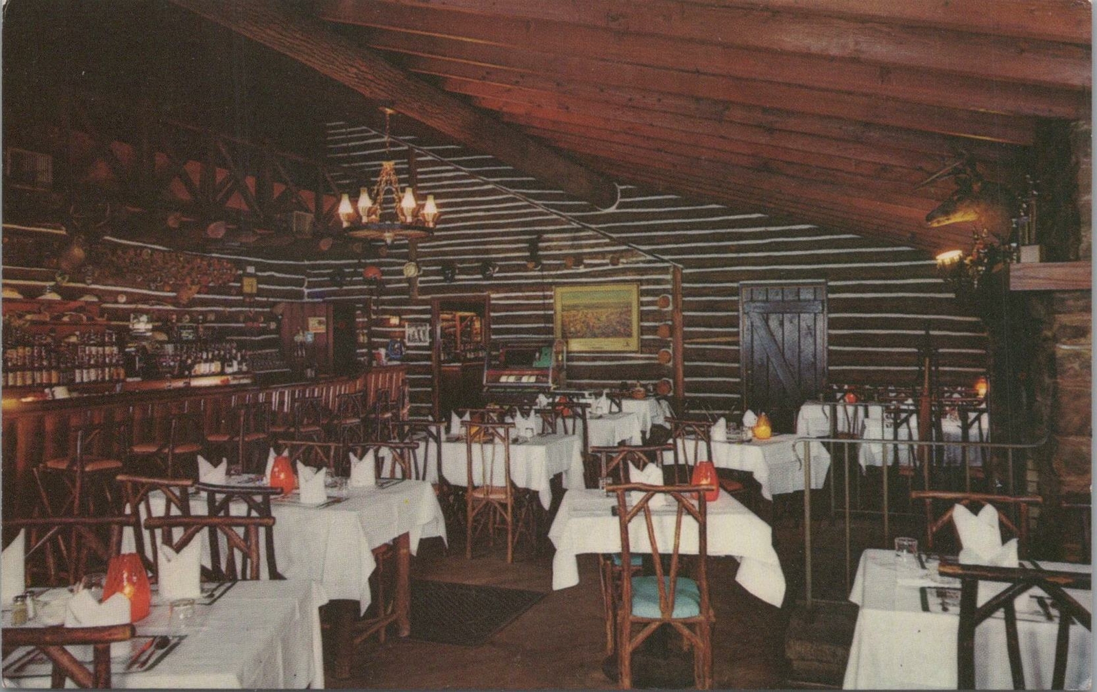 Postcard Clayton\'s Log Cabin Manahawkin NJ 