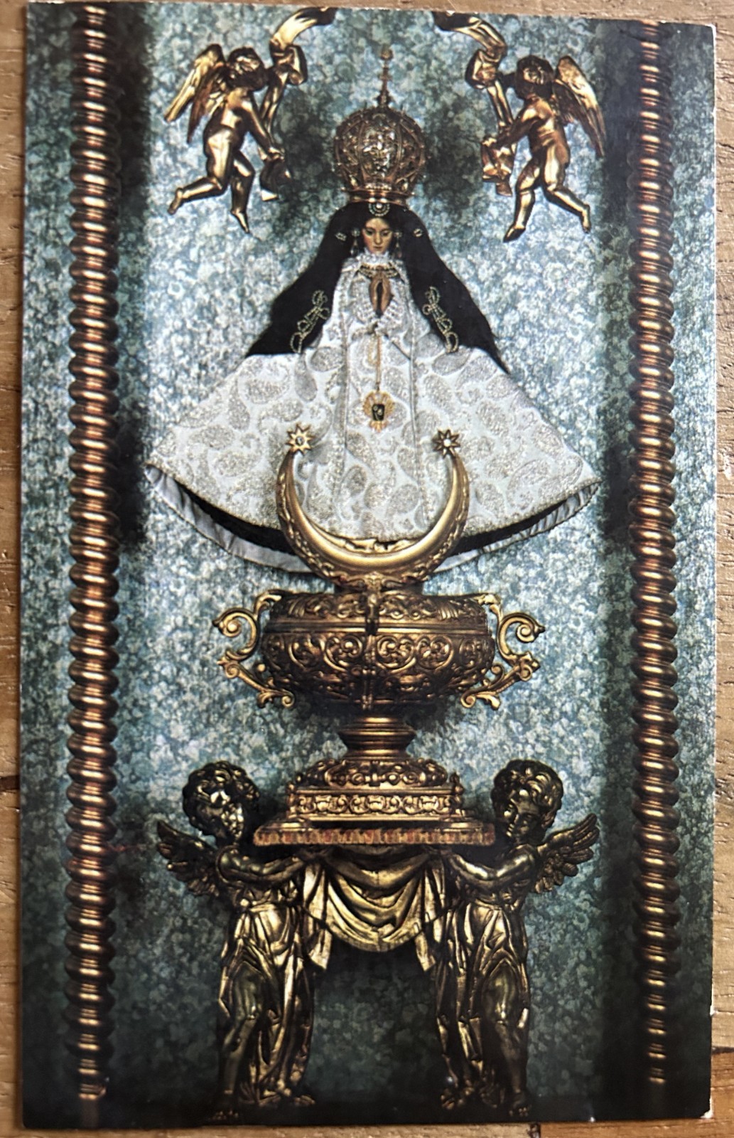 Vintage  Prayer Card Santuario de la Virgen de San Juan Texas Catholic Souvenir