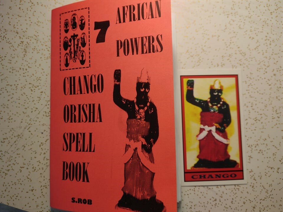 CHANGO ORISHA SPELLBOOK 80 pg staplebound book + prayer card 7 african powers