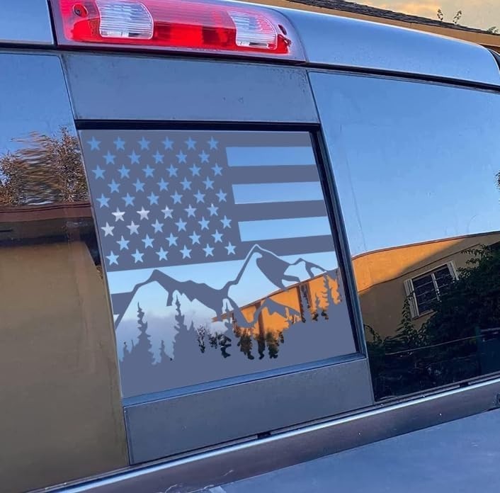 for 2019-2026 Chevy Silverado GMC Sierra, Rear Middle Window Mountain