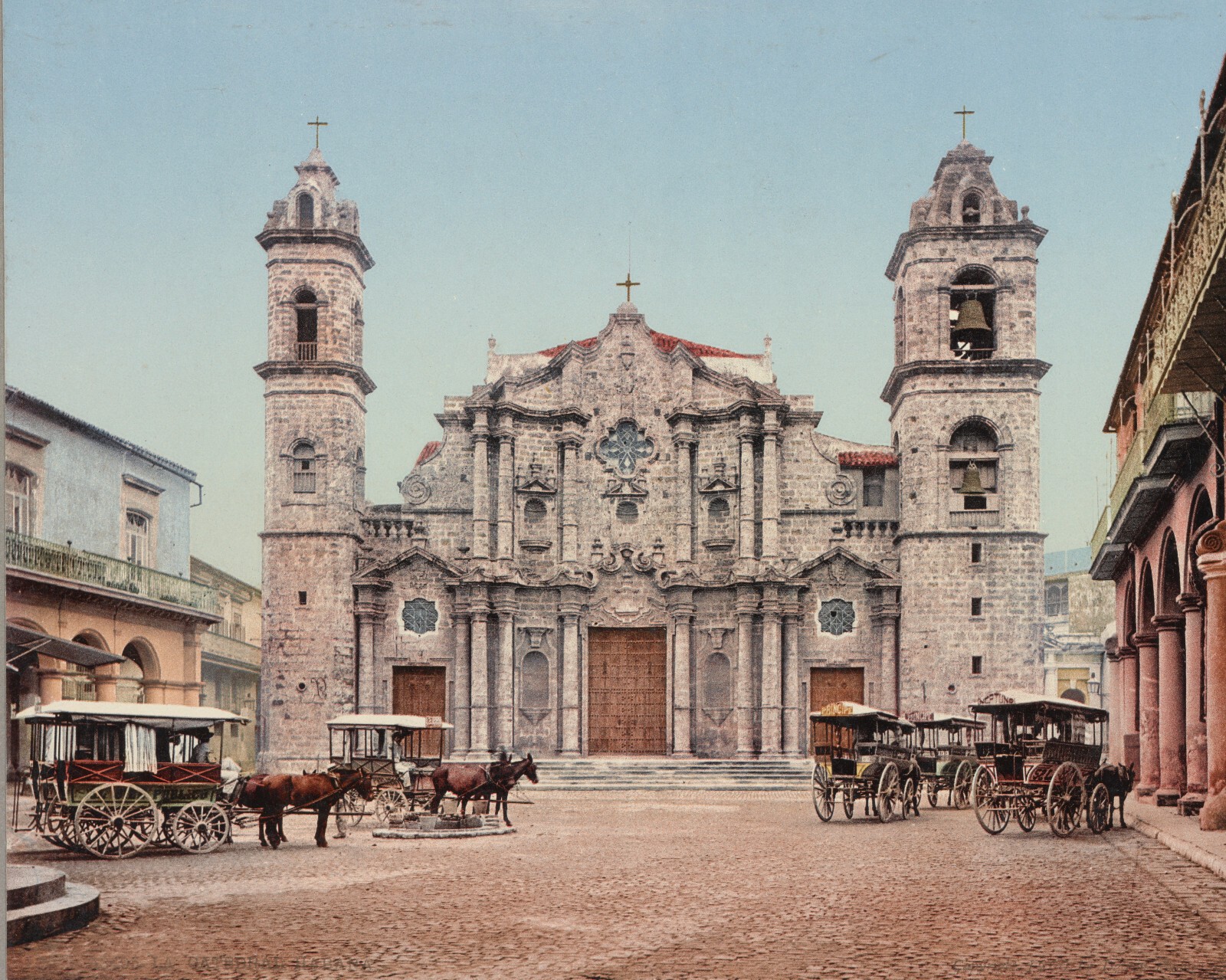 La Catedral Church, Habana Havana Cuba 1900 8X10 vintage Photo Picture Image
