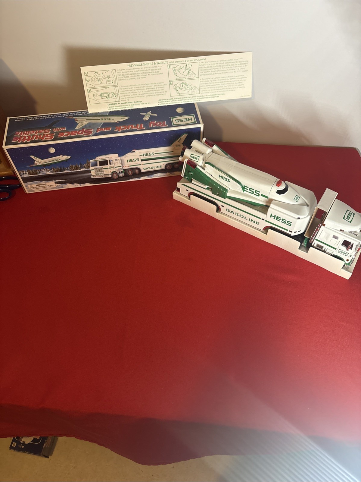 Vintage 1999 HESS toy truck and Space Shuttle with SATELLITE Brand New