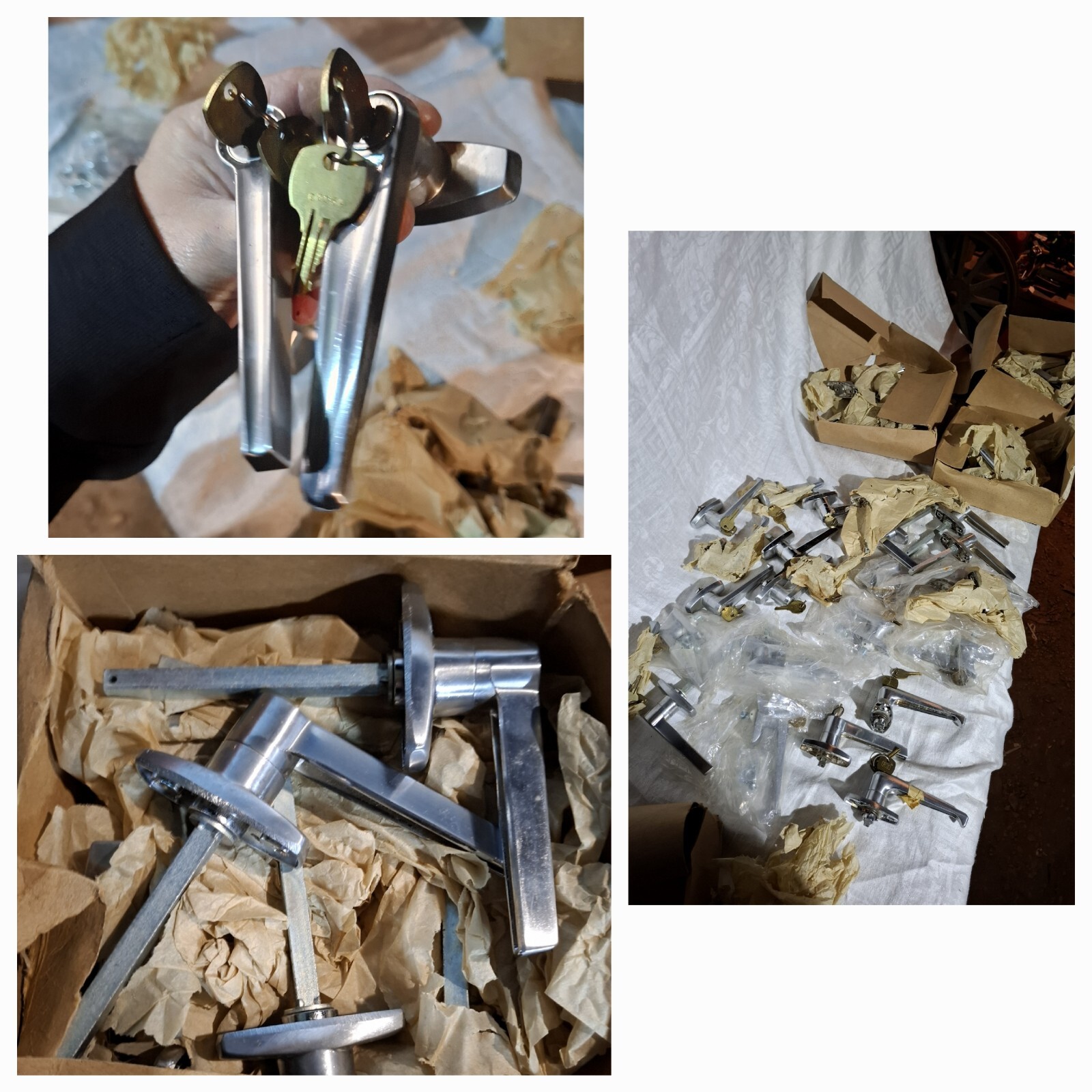Huge lot of 52 metal doorknobs and locks