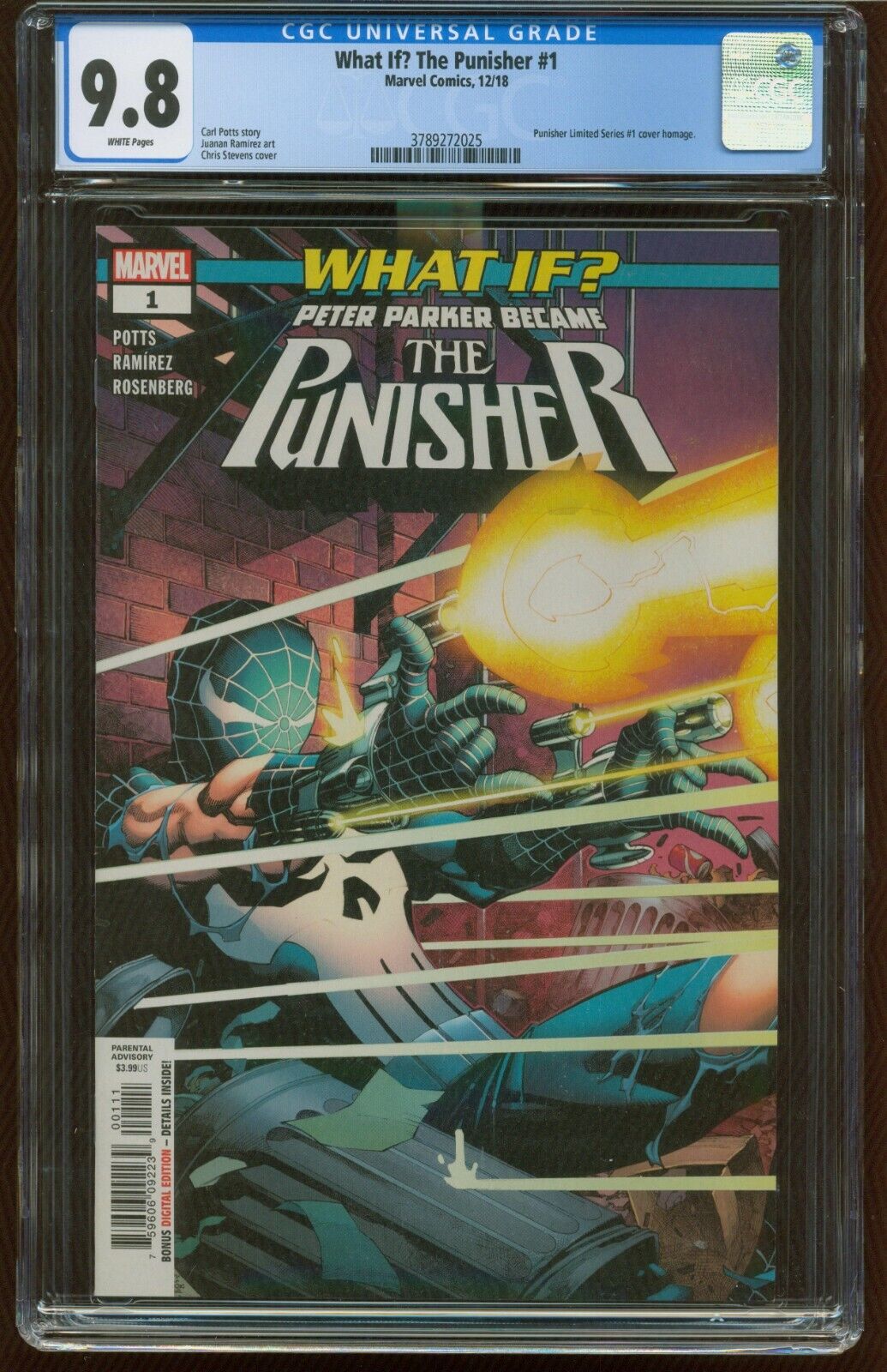 Marvel What If? Peter Parker Became The Punisher #1 CGC 9.8 Chris Stevens G-506