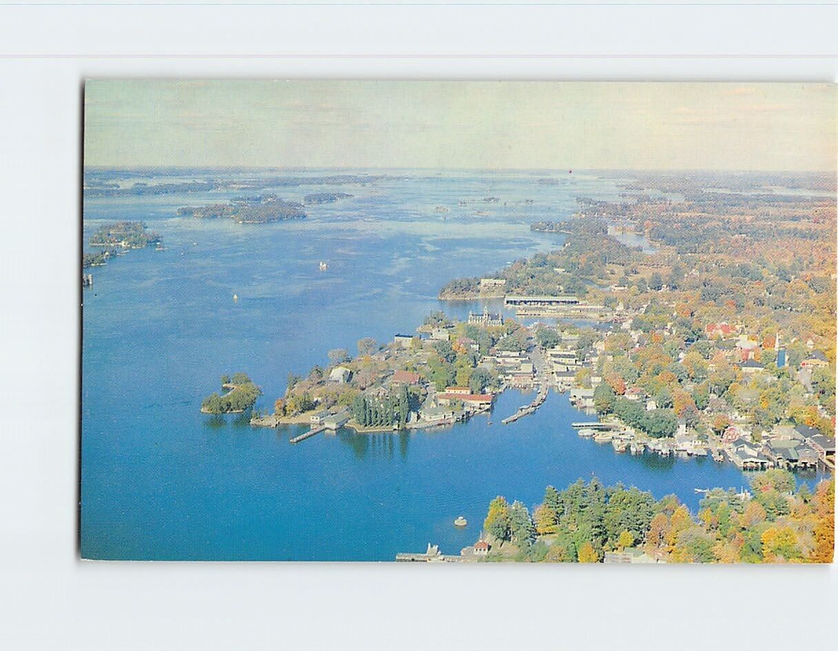 Postcard Aerial View Alexandria Bay New York USA