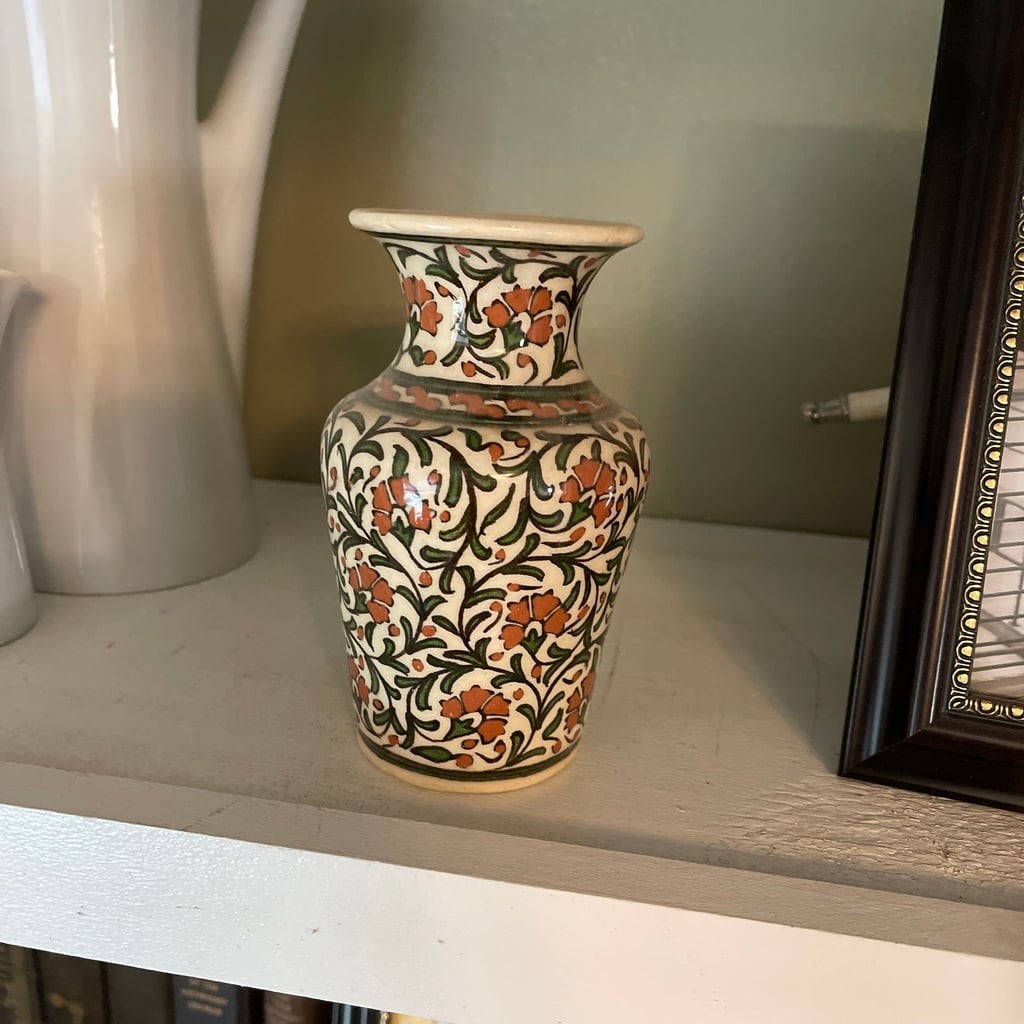 Vintage Kütahya Turkish Hand-Painted Ceramic Floral Vase Vintage Kütahya Turkish Hand-Painted Ceramic Floral Vase