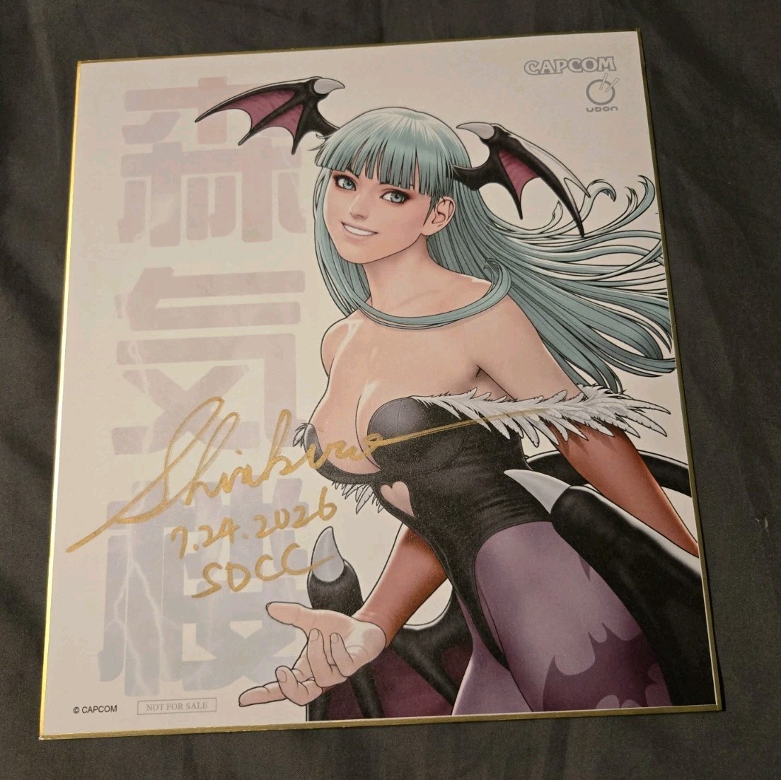 SDCC 2026 UDON Morrigan Shikishi SIGNED By Shinkiro SDCC 2026 UDON Morrigan Shikishi SIGNED By Shinkiro