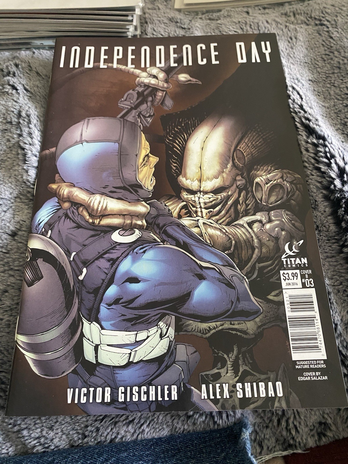 Independence Day #3 Cover B Salazar Titan Comics 2016 RARE Comic