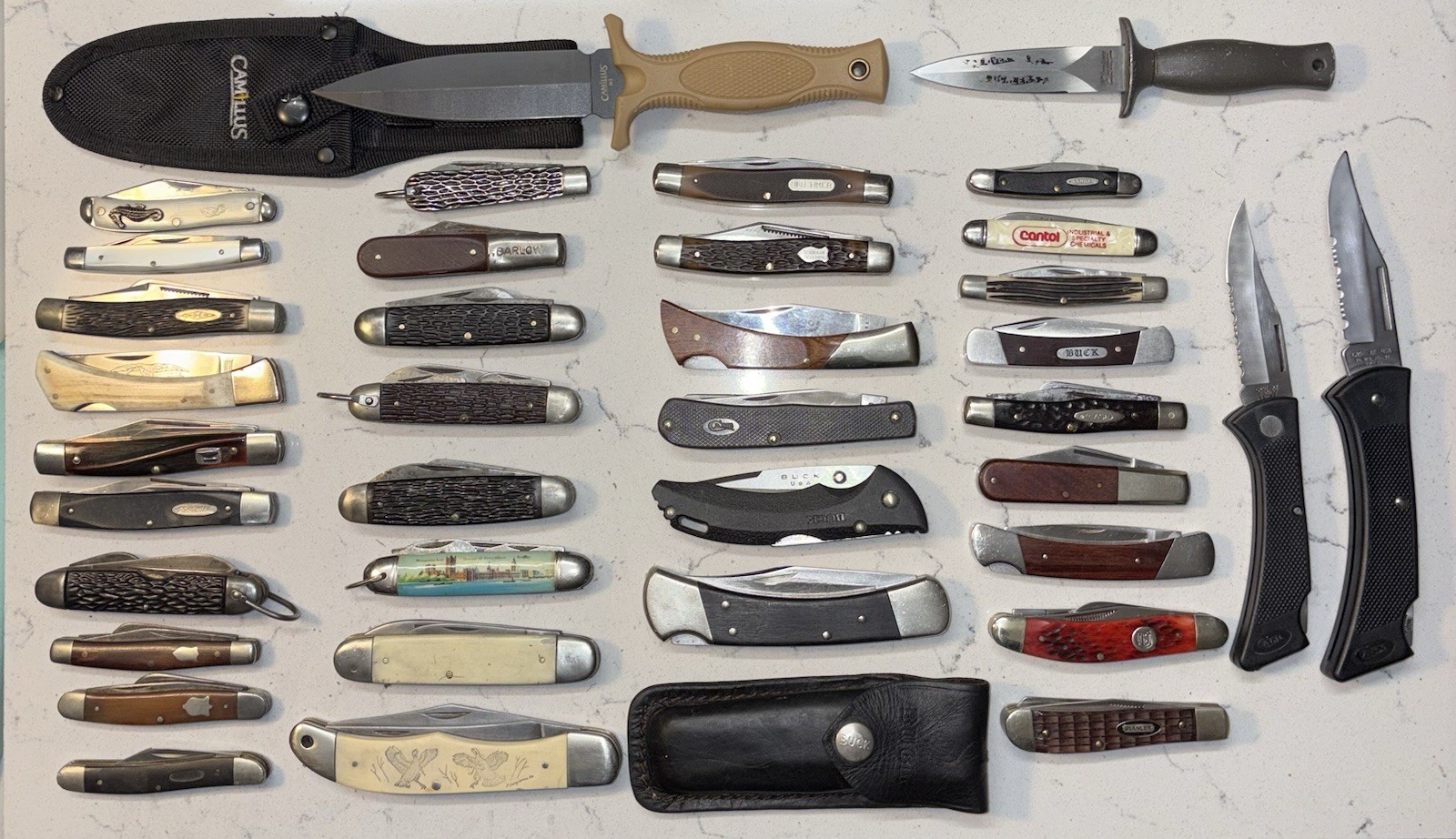 ESTATE POCKET KNIFE COLLECTION CASEXX BUCK SCHRADE PAL PARKER CAMILLUS 95% USA