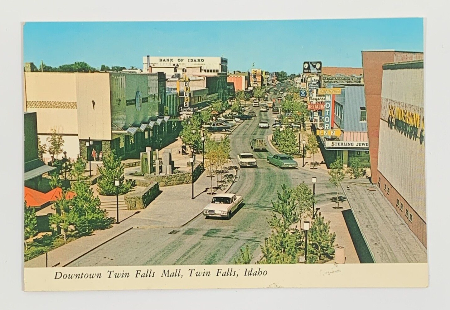 Aerial View Main Street Downtown Twin Falls Mall Twin Falls Idaho Postcard