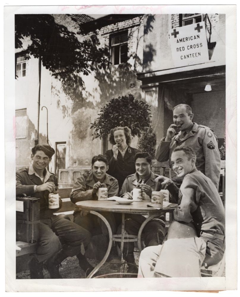 1945 American Red Cross Canteen on Site of Fuhrer Putsch Munich Germany Photo