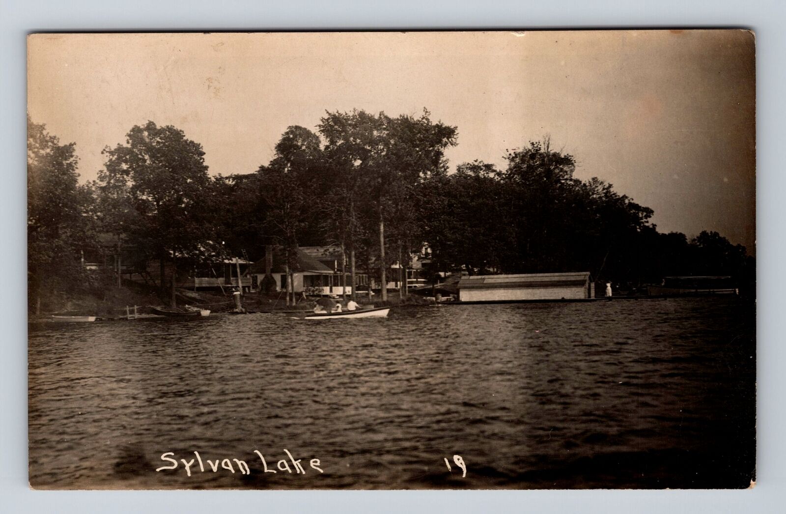 Sylvan Lake MI-Michigan, Scenic View, Antique, Souvenir, Vintage Postcard