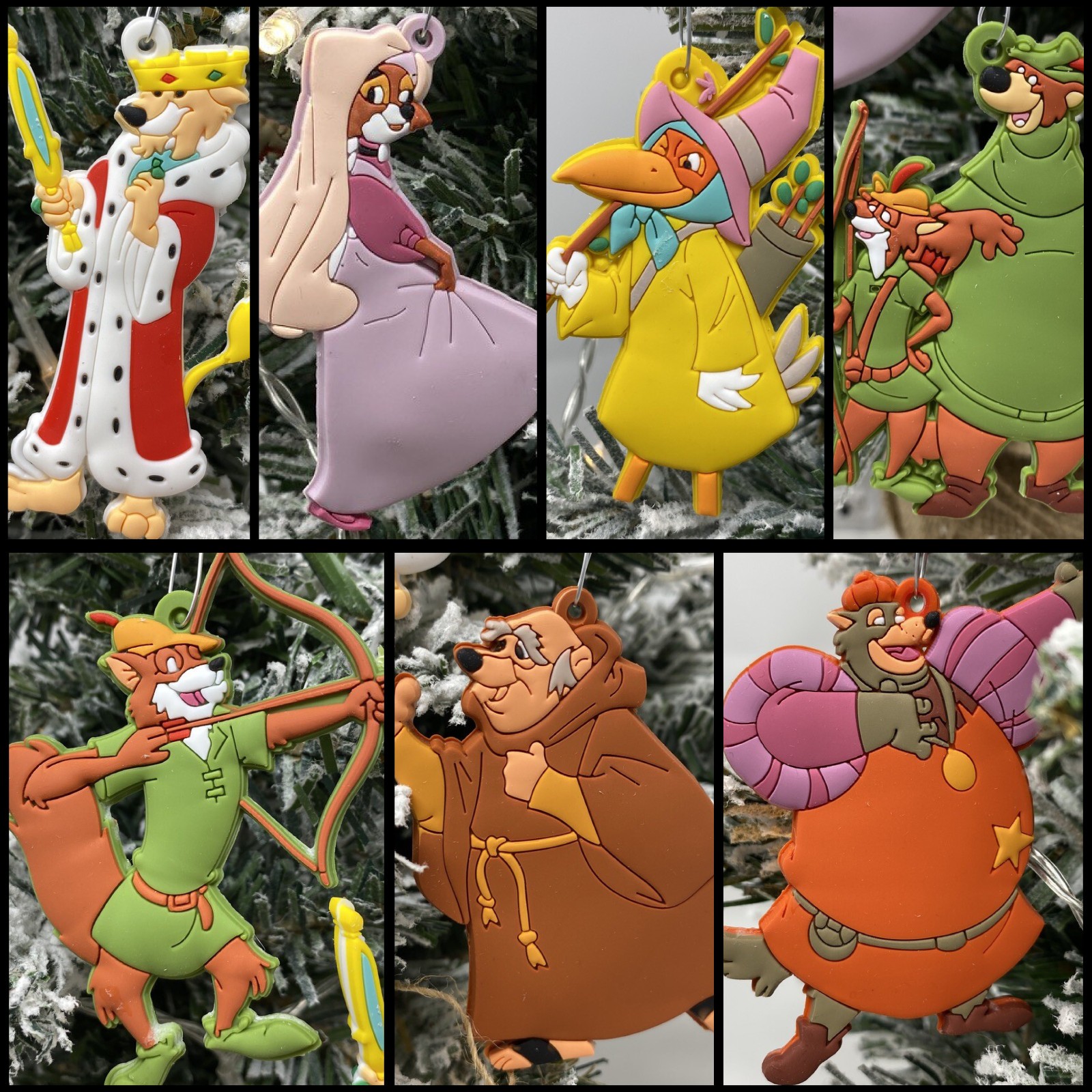 Disney Robin Hood 7 Piece  Christmas Ornaments Set - Brand New