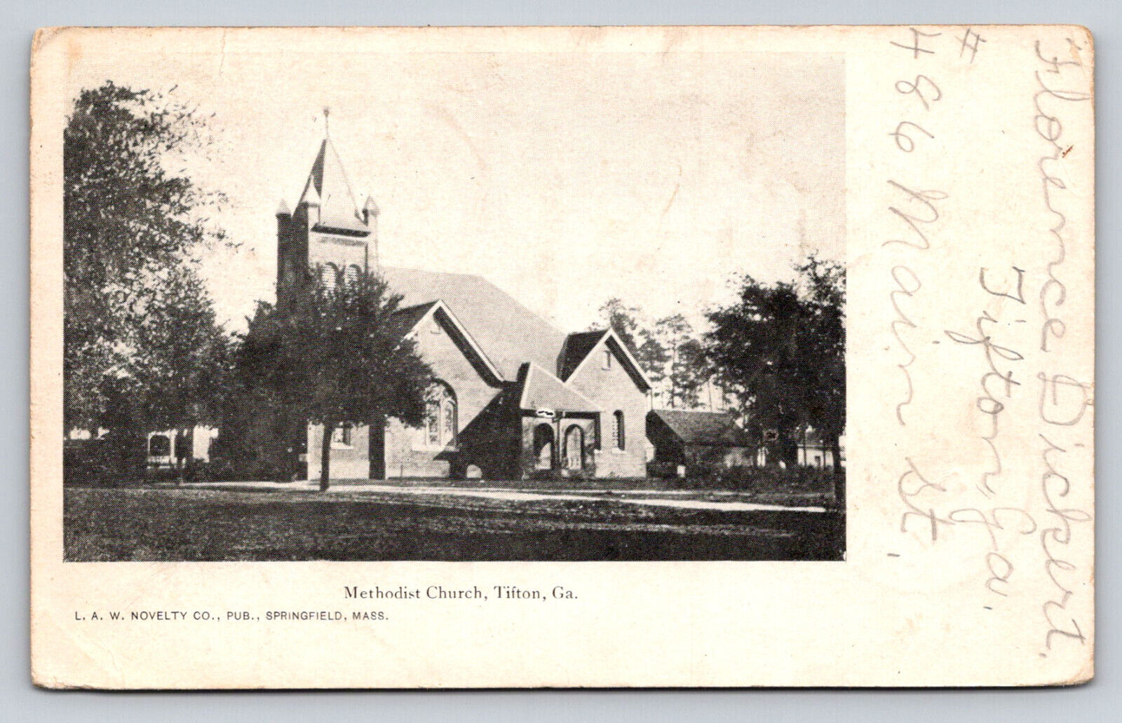 c1905 Methodist Church Tifton Georgia  P775