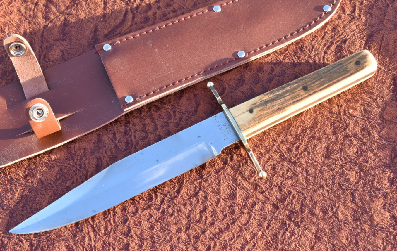 RARE VINTAGE PAT TACKKETT OR USA STAG HUNTING SKINNING BOWIE KNIFE CUSTOM (26769