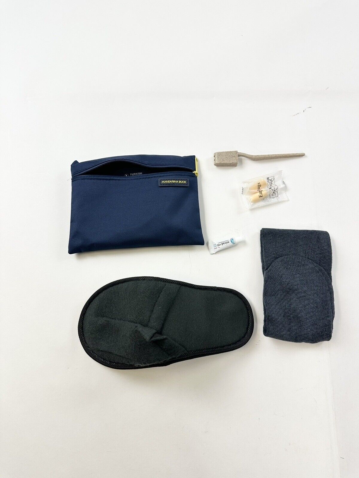 Turkish Airlines Business Class Amenity Kit Travel Bag Mandarina Duck Blue