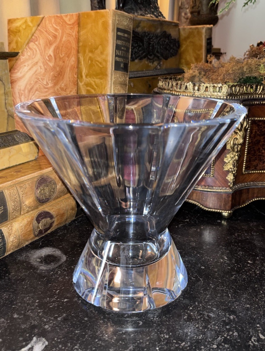 Christolfe Crystal Cut Paris Vase Mint Condition