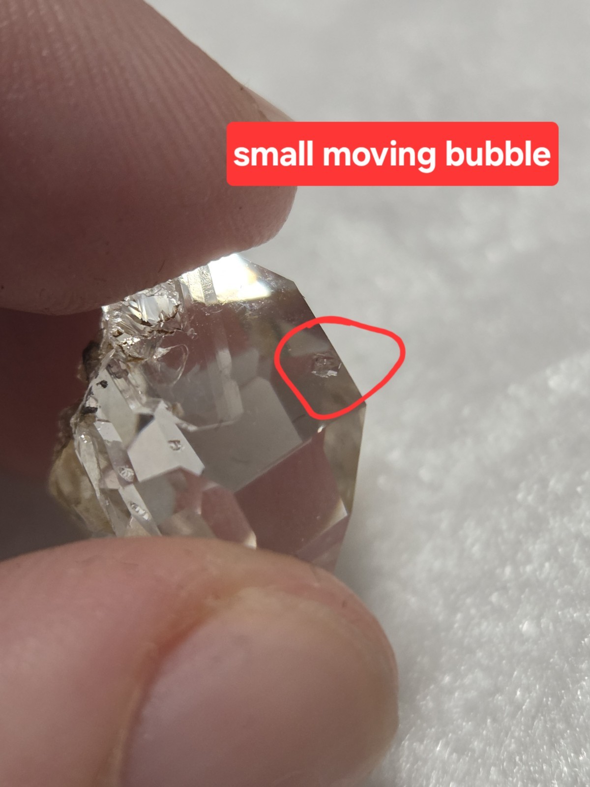 Herkimer Diamond Enhydro Crystal