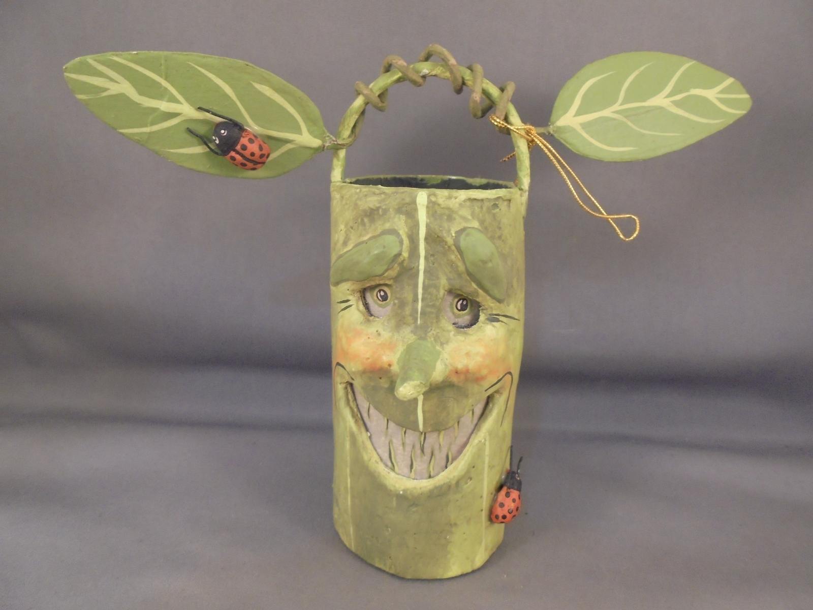 Pair Bethany Lowe Halloween Evil Vegetable Basket Figures