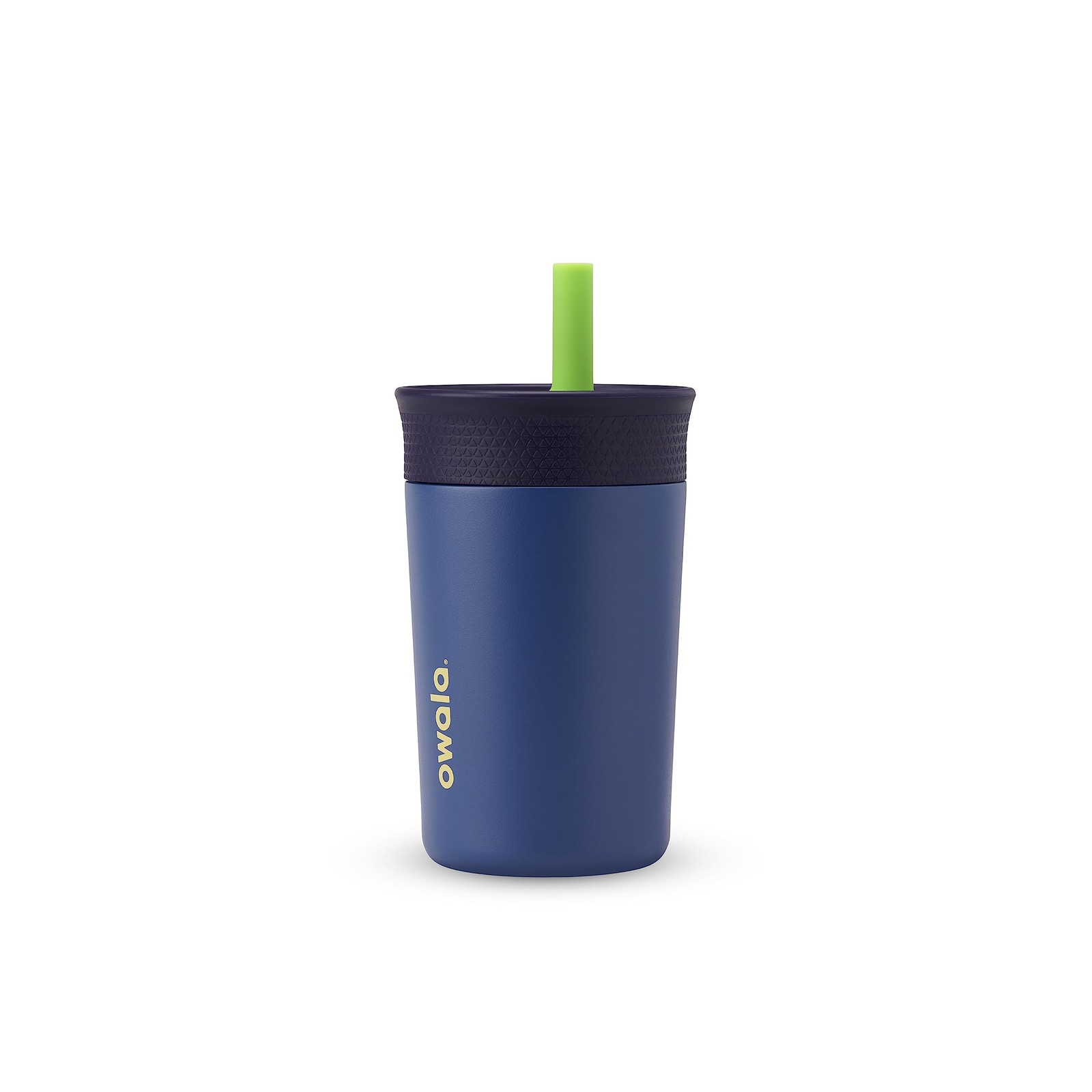 Owala Kids Insulation Stainless Steel Tumbler with 12 Ounces, Navy & Blue 