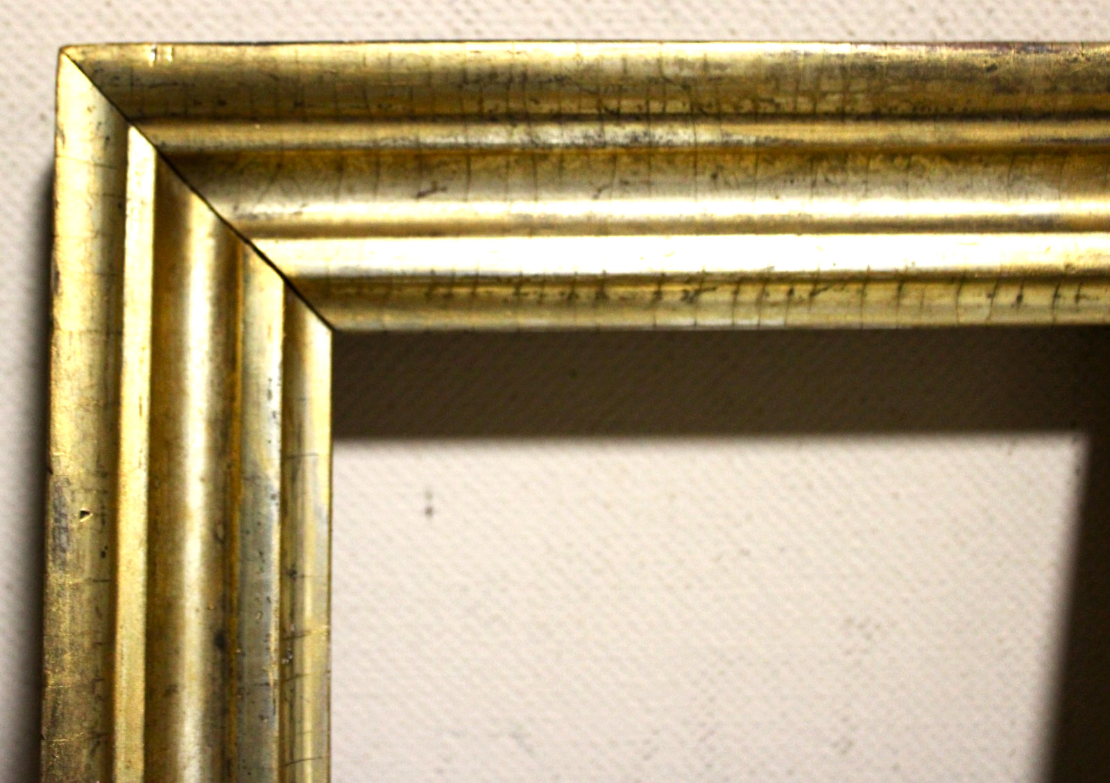 MINI ANTIQUE FIT 6 X 7  VICTORIAN PICTURE FRAME WOOD LEMON GOLD GILT SQUARE NAIL